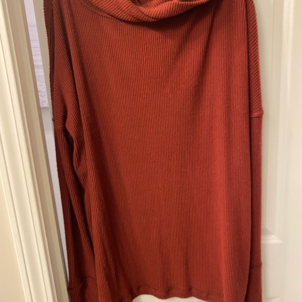 We the Free cowl neck open back sweater